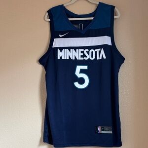 Nike Navy and White Minnesota Basketball Jersey